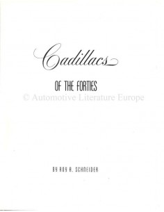 CADILLACS OF THE FORTIES - ROY A. SCHNEIDER - BOOK 2