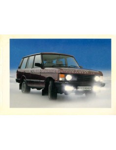 1986 RANGE ROVER CLASSIC INSTRUCTIEBOEKJE NEDERLANDS