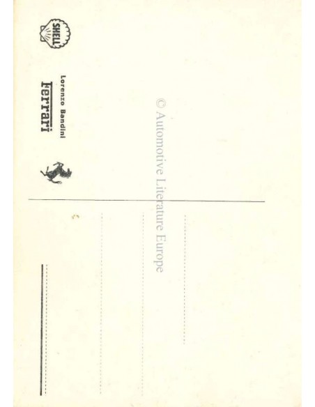 1963 FERRARI LORENZO BANDINI POSTKARTE