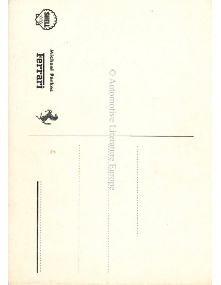 1966 FERRARI MICHAEL PARKES POSTKARTE