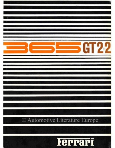 1968 FERRARI 365 GT 2+2 BETRIEBSANLEITUNG 24/68