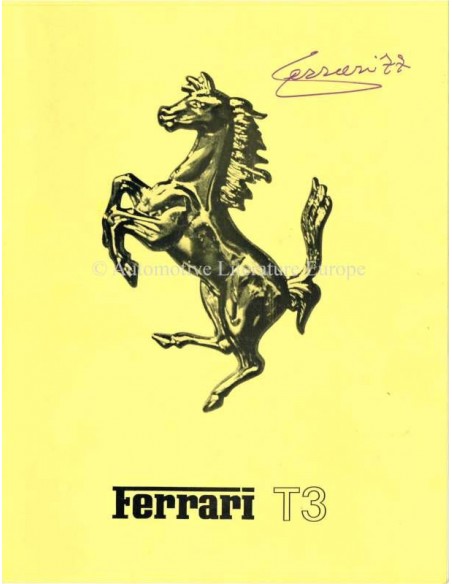 1977 FERRARI 312 / T3 BROCHURE ITALIAN