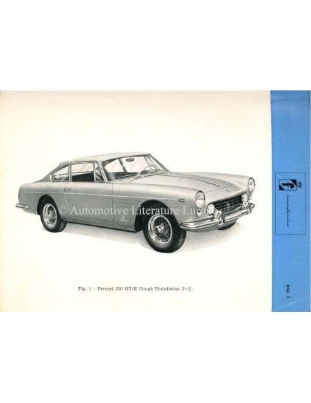 1961 FERRARI 250 GT/E COUPE PININFARINA BETRIEBSANLEITUNG ITALIENISCH