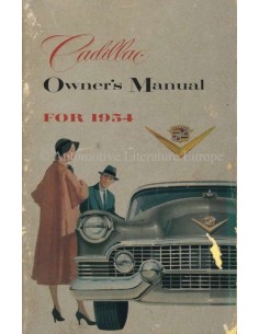 1954 CADILLAC BETRIEBSANLEITUNG ENGLISCH