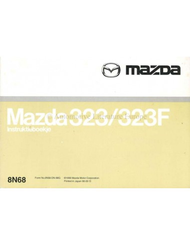 1998  MAZDA 323 / 323F OWNERS MANUAL HANDBOOK DUTCH