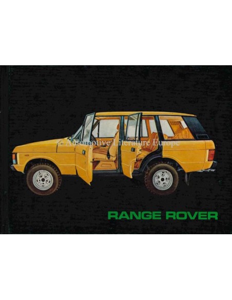 1982 RANGE ROVER OWNER'S MANUAL GERMAN