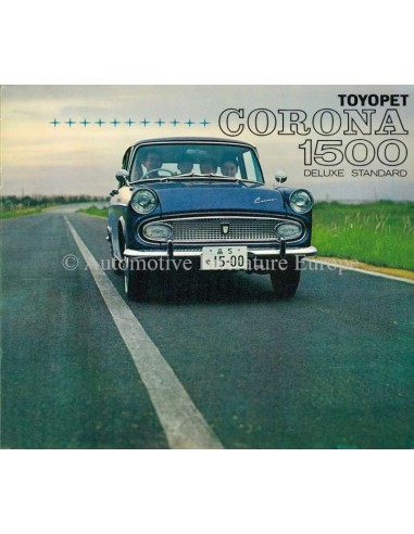 1964 TOYOTA CORONA 1500 DELUXE BROCHURE JAPANESE