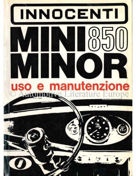 1967 INNOCENTI MINI MINOR 850 BETRIEBSANLEITUNG ITALIENISCH