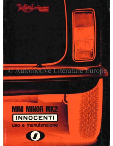 1969 INNOCENTI MINI MINOR MK2 OWNERS MANUAL ITALIAN