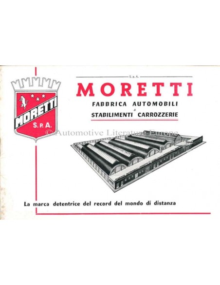 1959 MORETTI PROGRAMM PROSPEKT ITALIENISCH