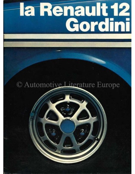1972 RENAULT 12 GORDINI BROCHURE FRENCH