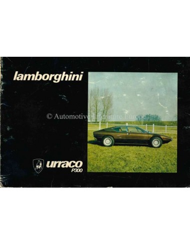 1974 LAMBORGHINI URRACO P300 OWNERS MANUAL