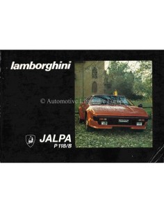 1981 LAMBORGHINI JALPA P118/B INSTRUCTIEBOEKJE