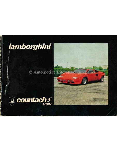 1978 LAMBORGHINI COUNTACH LP400 S INSTRUCTIEBOEKJE