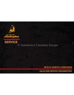 1989 LAMBORGHINI SALES & SERVICE ORGANIZATION HANDBOOK