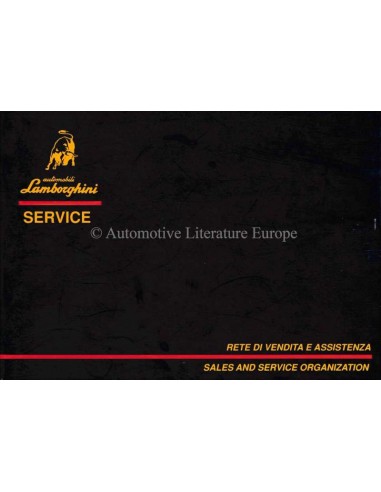 1989 LAMBORGHINI VERKAUFS - UND SERVICE ORGANISATION HANDBUCH