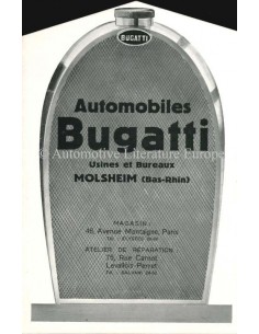 1929 BUGATTI PROGRAMMA BROCHURE FRANS