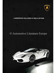 2009 LAMBORGHINI GALLARDO LP 560-4 SPYDER PROSPEKT ENGLISCH