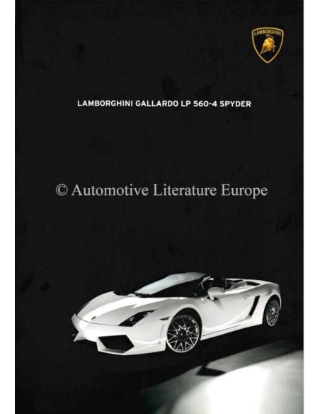 2009 LAMBORGHINI GALLARDO LP 560-4 SPYDER PROSPEKT ENGLISCH
