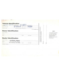 1981 FERRARI 308 GTS GARANTIEKARTE & WARTUNGSPLAN 187/80 2