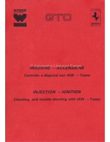 1985 FERRARI 288 GTO INJECTIE & ONSTEKING HANDBOEK ITALIAANS / ENGELS