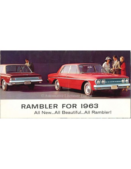 1963 RAMBLER PROGRAMM PROSPEKT ENGLISCH