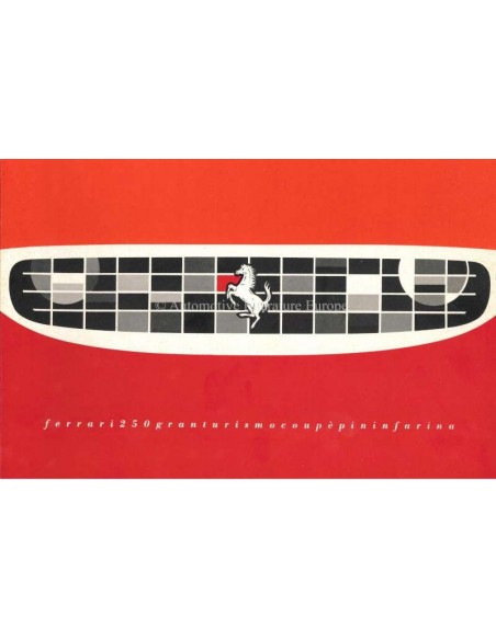 1959 FERRARI 250 GRANTURISMO COUPE PININFARINA BROCHURE FRANS