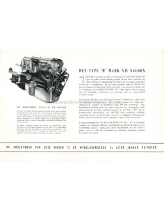 1952 JAGUAR MARK VII SALOON BROCHURE NEDERLANDS 2