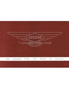 1952 JAGUAR MARK VII SALOON BROCHURE DUTCH