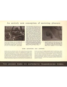 1955 JAGUAR MK VII SALOON BROCHURE ENGELS 2