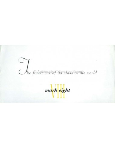 1956 JAGUAR MK VIII BROCHURE ENGELS