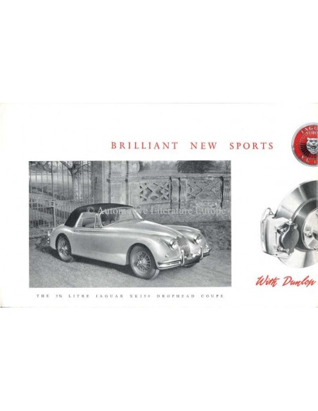 1958 JAGUAR XK150 DISC BRAKE JAGUARS BROCHURE ENGLISH