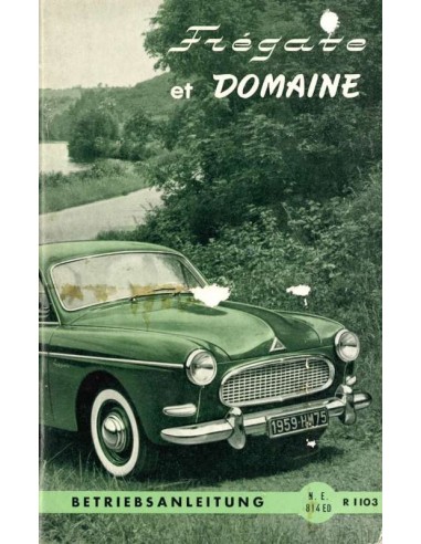 1958 RENAULT FREGATE & DOMAINE BETRIEBSANLEITUNG DEUTSCH