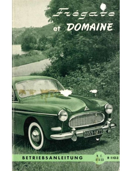 1958 RENAULT FREGATE & DOMAINE OWNERS MANUAL GERMAN