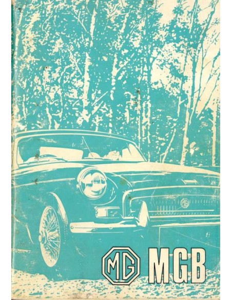 1960 MG MGB 1500 & 1600 INSTRUCTIEBOEKJE ENGELS