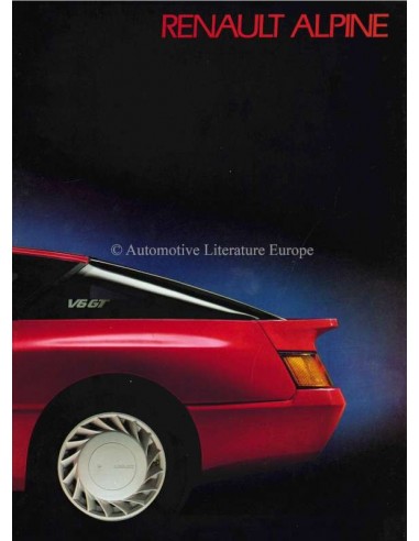 1985 ALPINE GT V6 BROCHURE DUITS