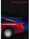 1985 ALPINE GT V6 / GT TURBO BROCHURE NEDERLANDS