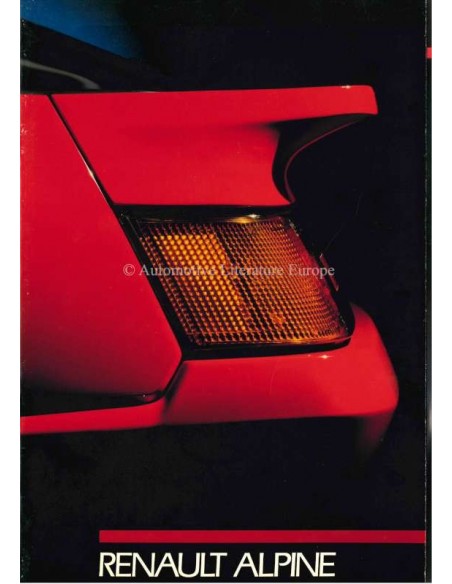 1988 ALPINE V6 TURBO BROCHURE ITALIAANS