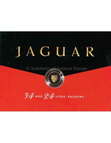 1958 JAGUAR 3.4 AND 2.4 LITRE SALOONS BROCHURE ENGLISH