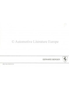 1993 FERRARI GERHARD BERGER POSTCARD 2