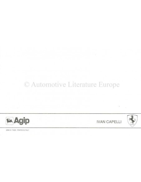 1992 FERRARI IVAN CAPELLI POSTKARTE