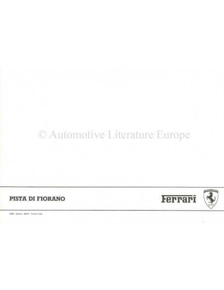 1987 FERRARI PISTA DI FIORANO ANSICHTKAART