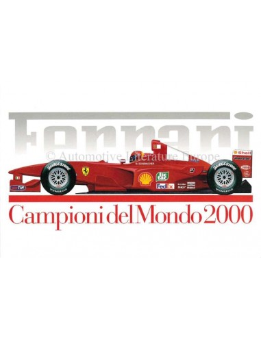 2000 FERRARI CAMPIONI DEL MONDO POSTCARD