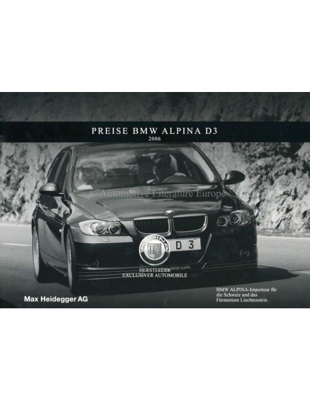 2006 BMW ALPINA D3 PROSPEKT DEUTSCH