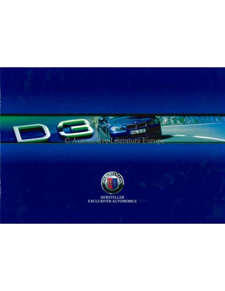 2006 BMW ALPINA D3 BROCHURE DUITS