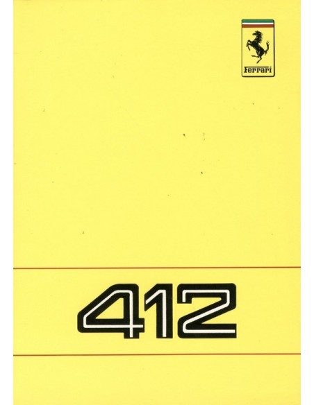 1988 FERRARI 412 INSTRUCTIEBOEKJE 495/88