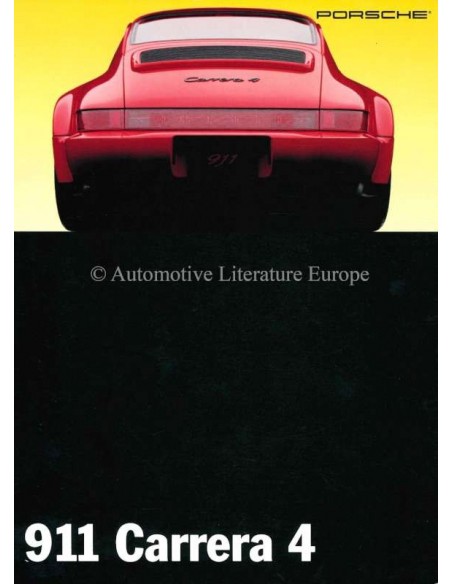 1993 PORSCHE 911 CARRERA 4 PROSPEKT ENGLISCH