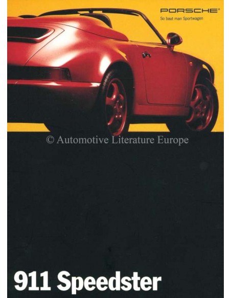 1993 PORSCHE 911 SPEEDSTER BROCHURE DUITS