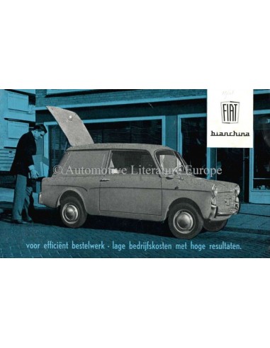 1961 FIAT 500 BIANCHINA BESTELWAGEN BROCHURE NEDERLANDS