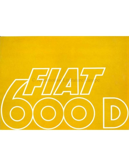 1968 FIAT 600 D & 600 D MULITPLA BROCHURE NEDERLANDS